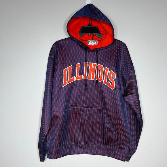 University of Illinois Pullover Hoodie Sweatshirt Sz. Medium Blue Orange U of I - Picture 1 of 12